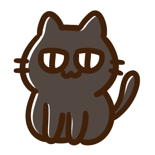 ちょこなすのイラストの黒猫